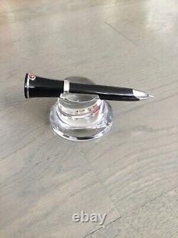 Cartier Black Lacquer Ballpoint with Watch & Crystal Stand Limited Edition-#0223