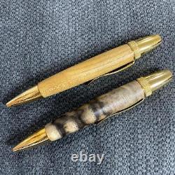 Limited Time Patriot Ballpoint Pen Set Of 2, Wooden Barrel, Black Persimmon, Mul