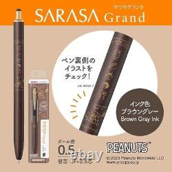 Ensemble de 4 stylos à bille à encre gel Limited PENUTS x ZEBRA SARASA Grand Knock 0.5mm